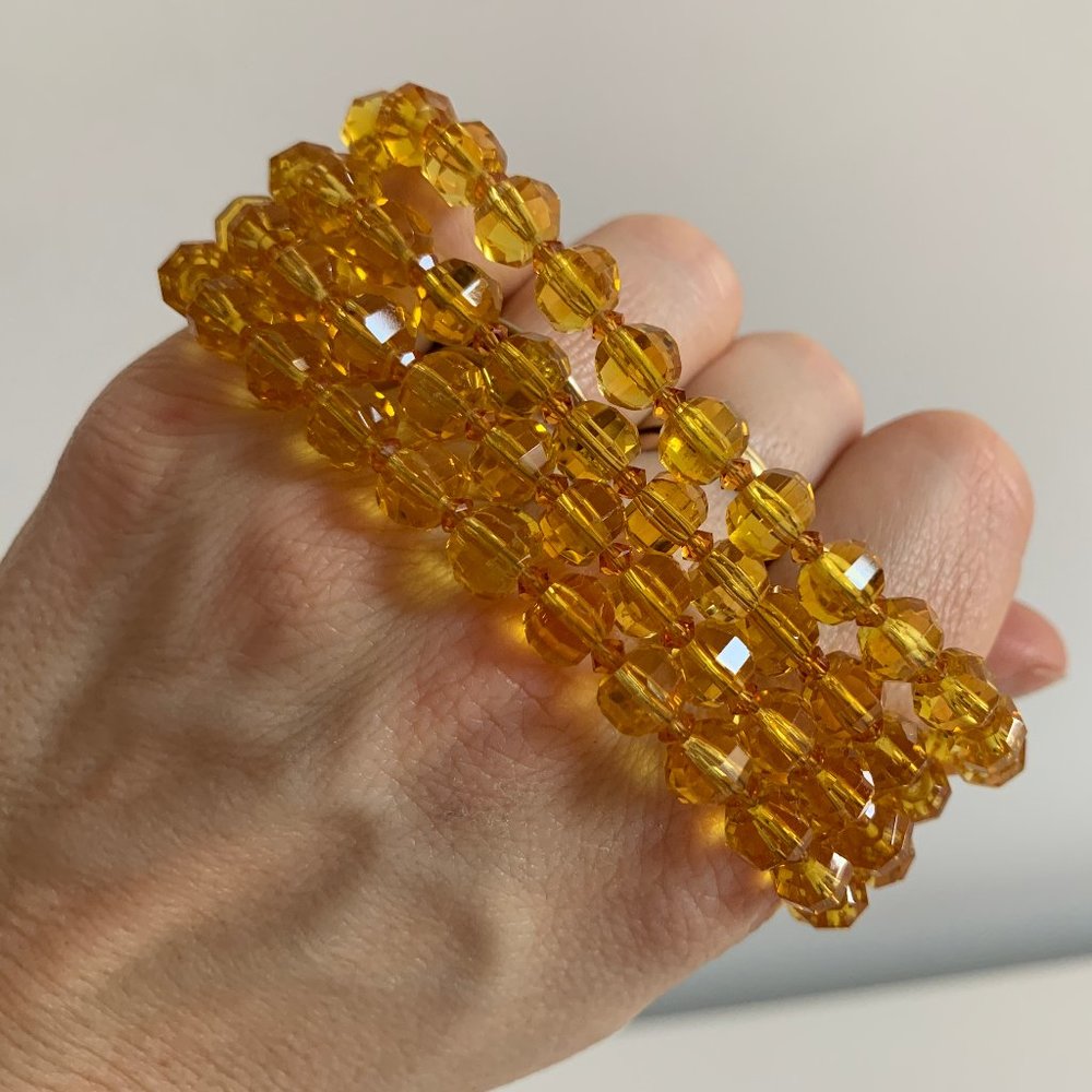 Vintage Multi-strand citrine bracelet